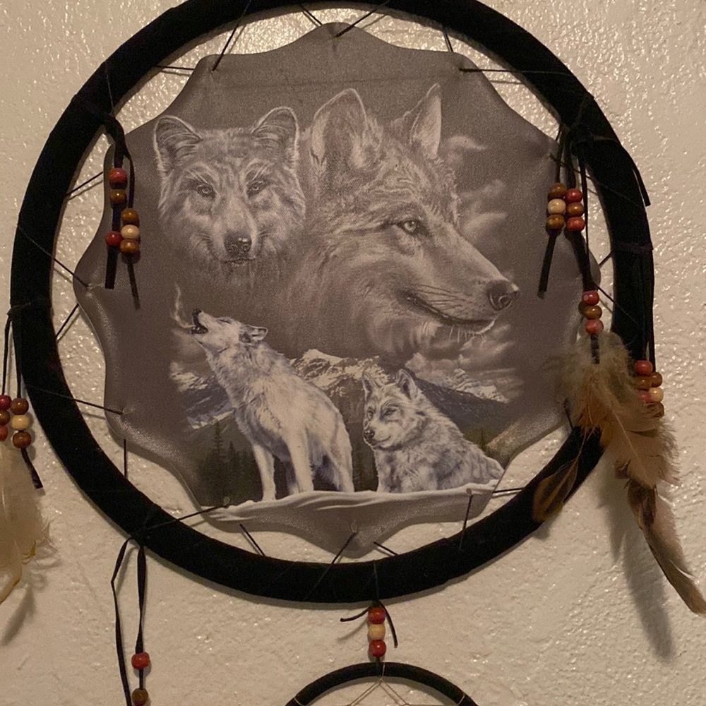Beautiful wolf dream catcher